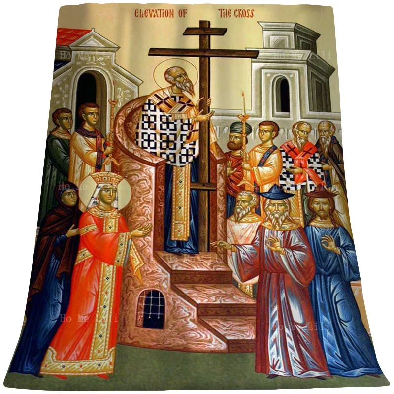 Фланелевое Одеяло с изображением Иисуса Христа греческих иконок возвышения