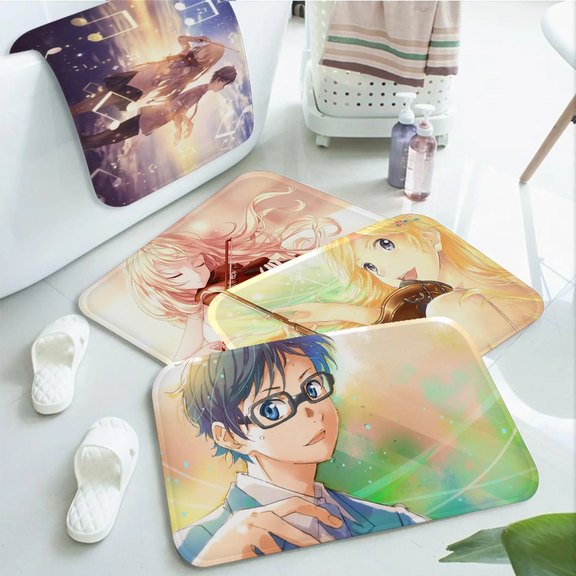 

Your Lie In April Kitchen Mat Nordic Style Home Doormat Bathroom-Toilet Mats Bedroom Welcome Doormat