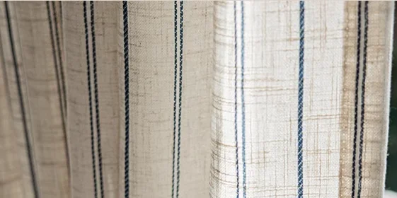 

HANLU Льняная полосатая штора