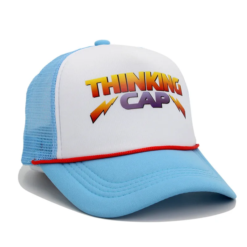 Stranger Things Season 4 Cosplay Hat Montauk Dustin Boy Hat Thinking CAP Baseball Cap Trucker Hats Unisex Adjustable Cap