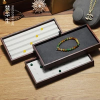 solid wood loose diamond storage tray black walnut gemstone wenwan viewing tray jewelry display display tray