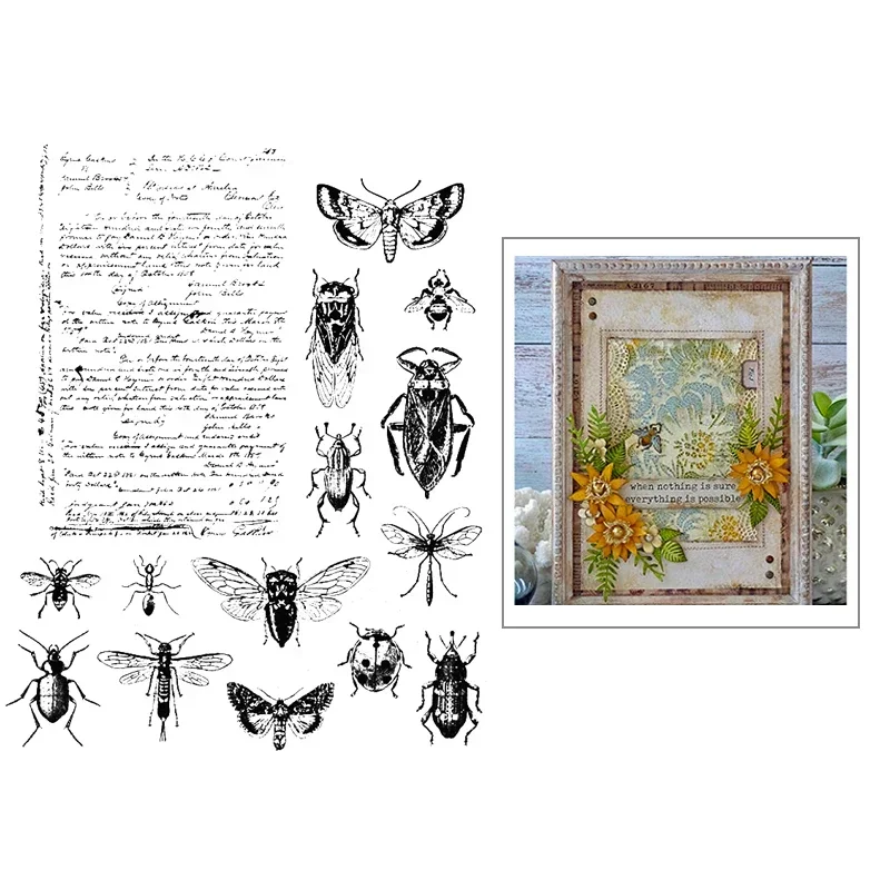2024 новые прозрачные штампы в стиле ретро с животными насекомыми мольками и