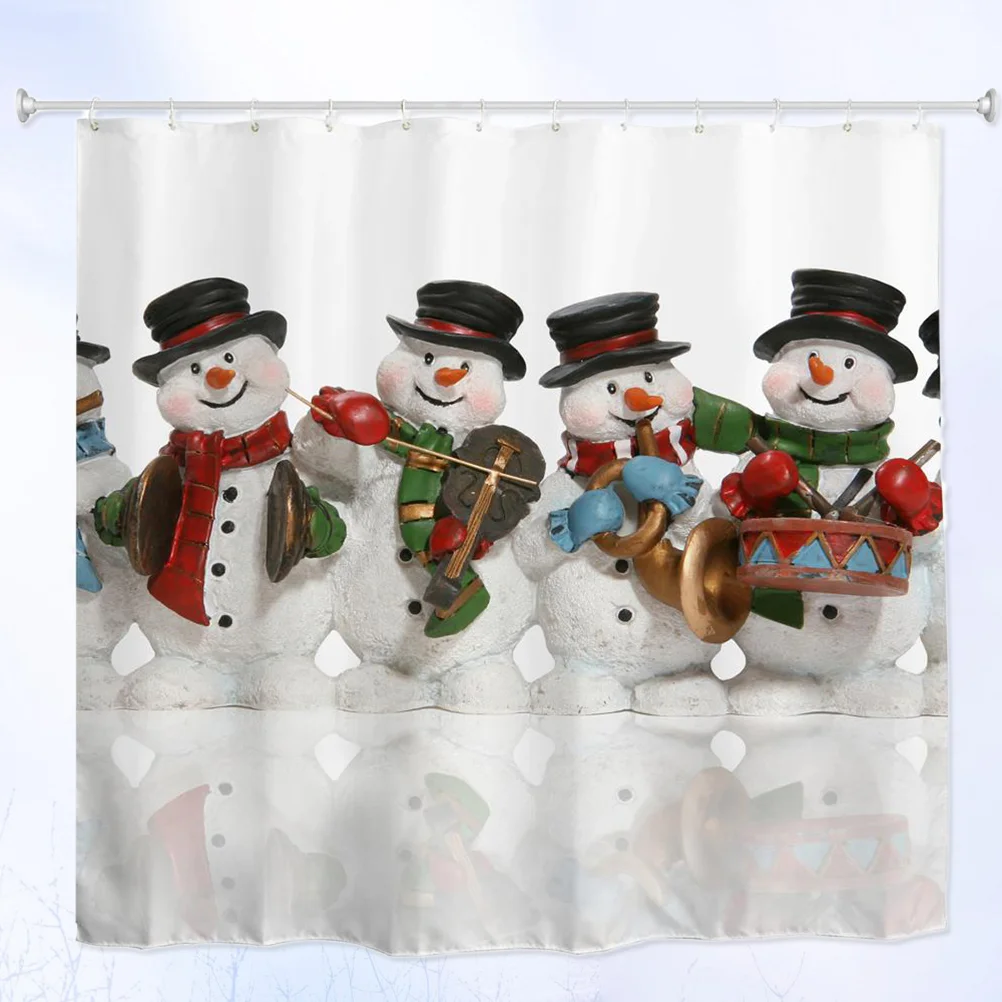 

1PC Mildewproof 3D Dampproof Curtain Graphics Design Bathroom Curtain with Rings