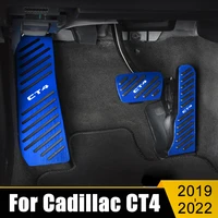 aluminum car foot rest pedal fuel accelerator brake pedals cover non slip pads for cadillac ct4 2019 2020 2021 2022 accessories