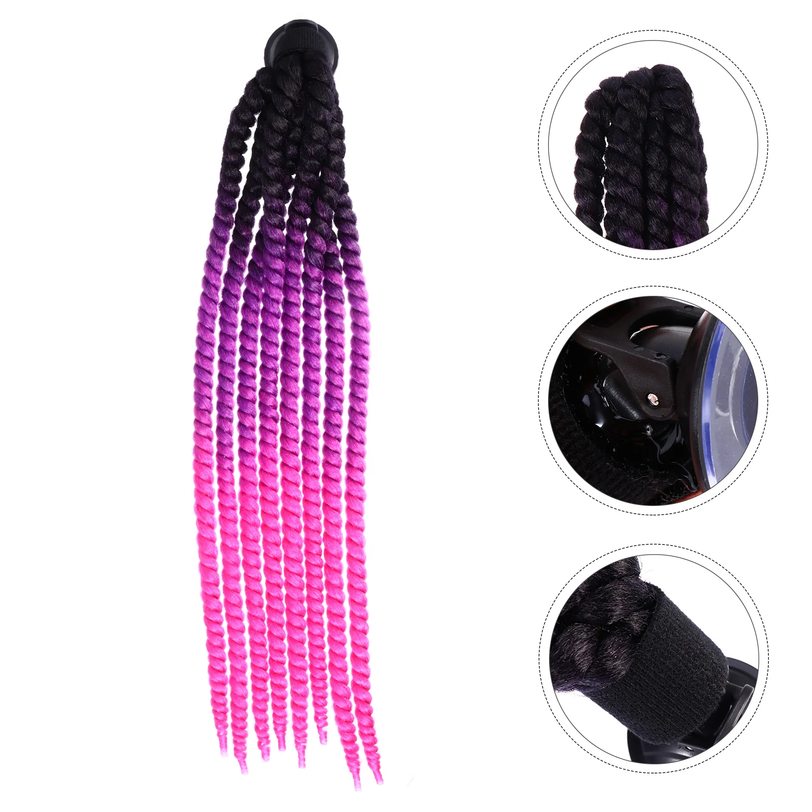 

1pc Helmet Wig Helpful Reusable Durable Accessory Decoration for Cycling Motorbike