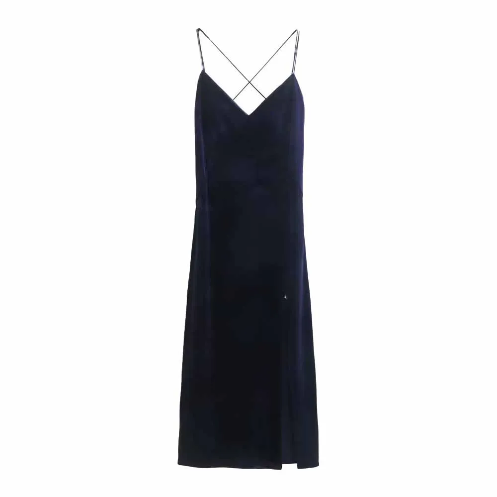 

Женское бархатное платье с лямкой на шее, с открытой спиной