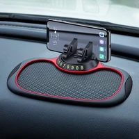 instrument panel mobile phone bracket anti slip mat universal 3 in 1 car parking number plate with hidden number plate
