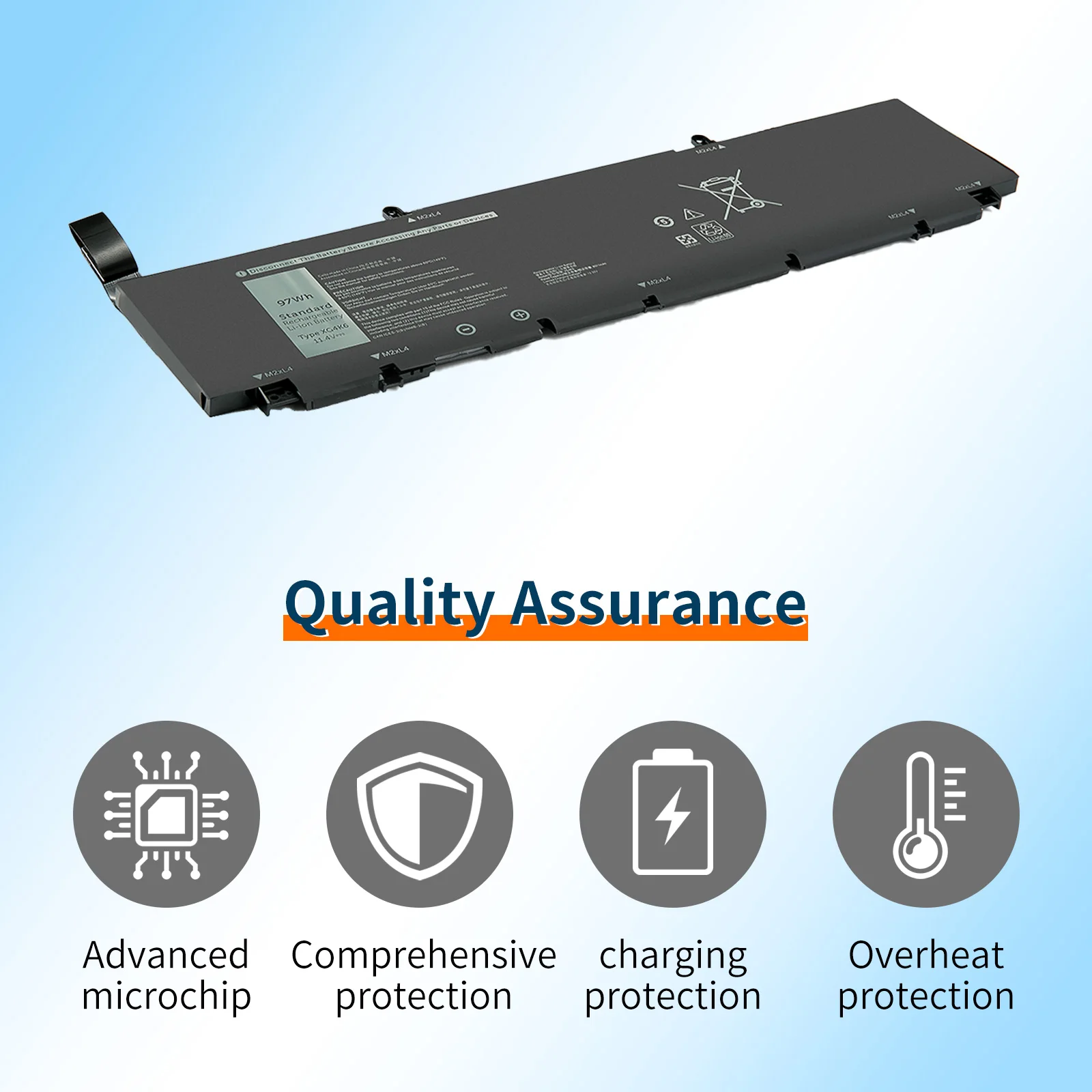 XG4K6 11 4 В 97 Втч 5XJ6R 56 01RR3 F8CPG 0F8CPG Аккумулятор для ноутбука Dell XPS 17 9700 9710 Precision 5750 03324J