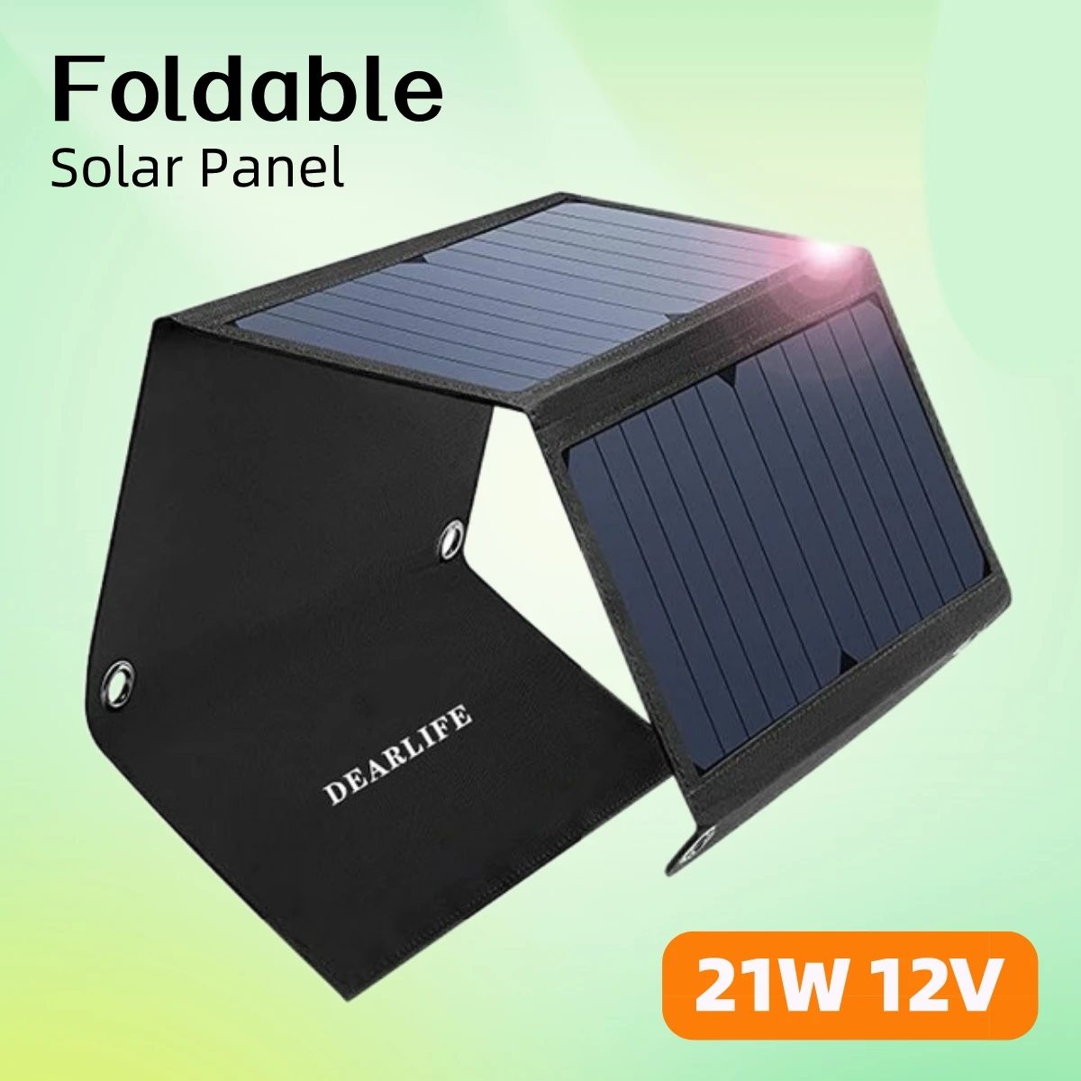 

2023 foldable 28W 21W Solar Panels 12V d-c For lithium battery power bank 2USB 5V solar charge For mobile phone / camera tablet