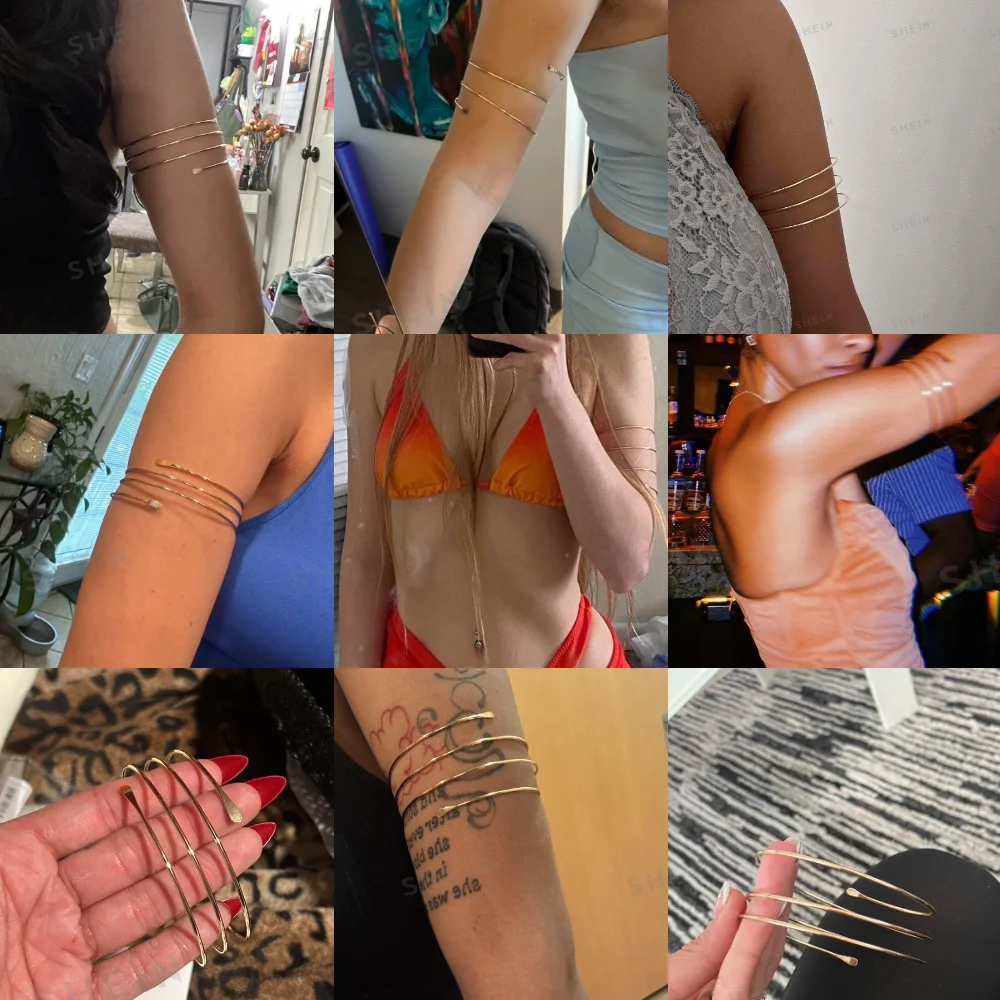 Золотистый металлический браслет для женщин модный винтажный стиль