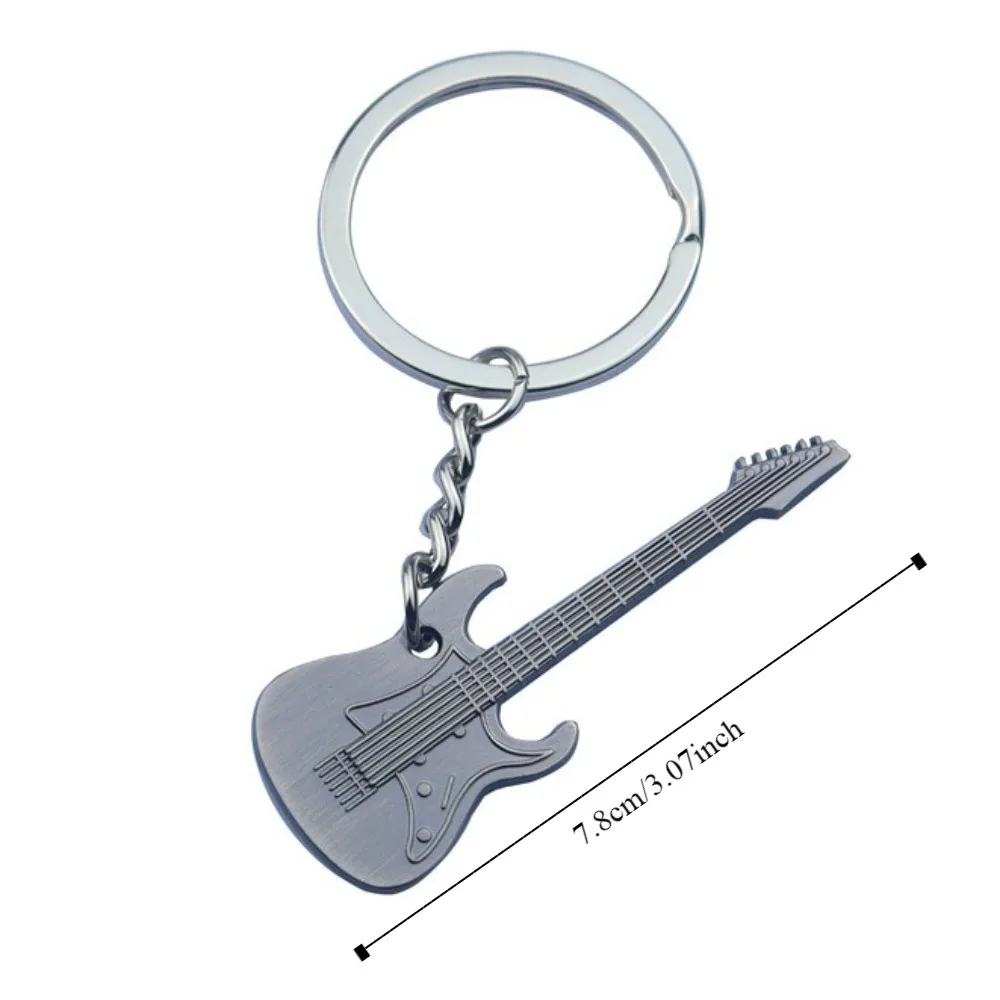Трендовый металлический брелок для ключей в виде гитары подвеска классический