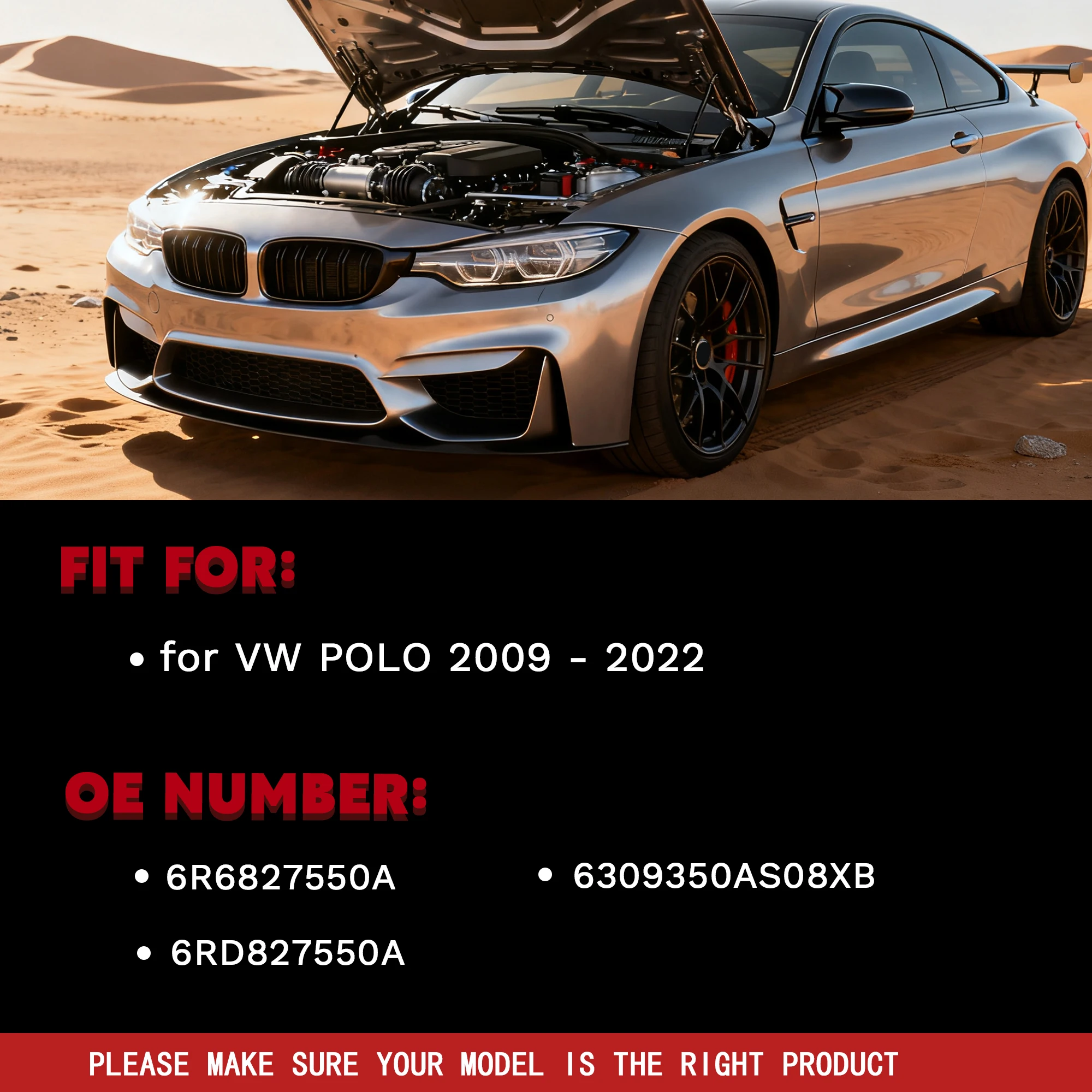 Фото 2 шт. газовые пружины для VW Polo 2009-2022, амортизаторы багажника 6R6827550A №3