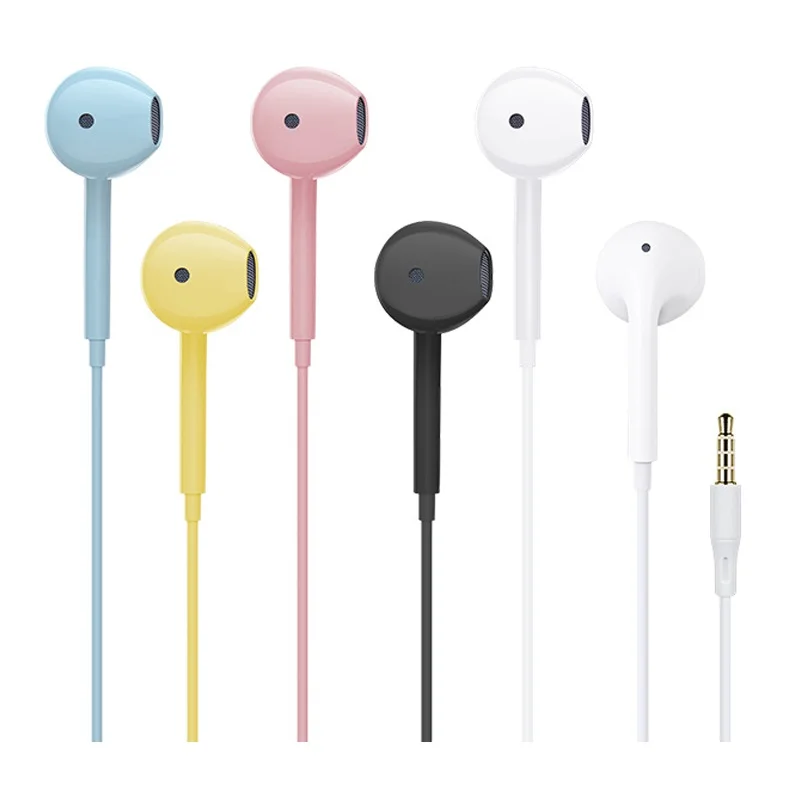 

3.5mm Earphone In Ear With Built-in Microphone Sport Music Gaming Headset Earbud Wired Stereo Handfree For Samsung Huawei Xiaomi