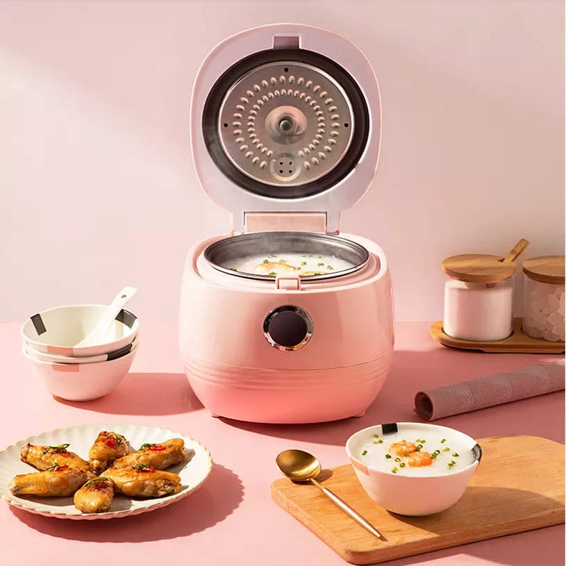 1.2L Rice Cooker Automatic Multi Cooker Mini Portable Cooking Pot With Reservation For Home EU/AU/UK/US Plug