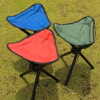 outdoor fishing portable triangle stool camping folding chair small bench mazha steel pipe triangle stool fishing accessories