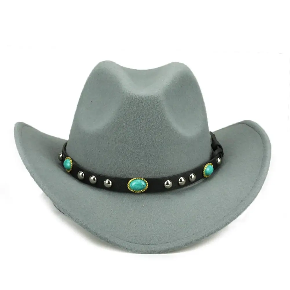 

Stylish Fedora Hat Wide Brim Fashion Solid Color Male Cap Jazz Cap Trilby Cap