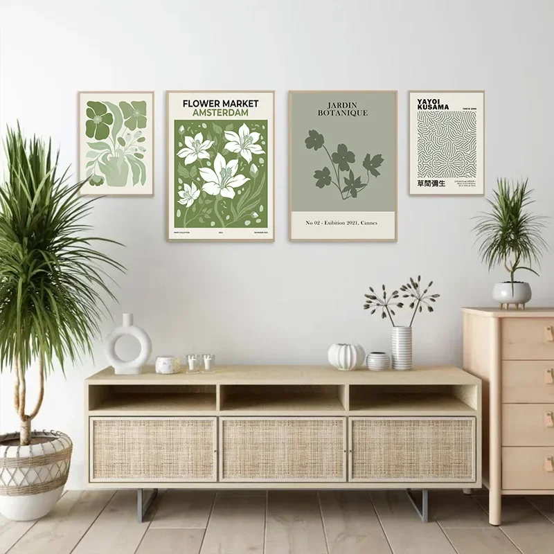 Абстрактный плакат &quotШалфейный Зеленый Матисс&quot