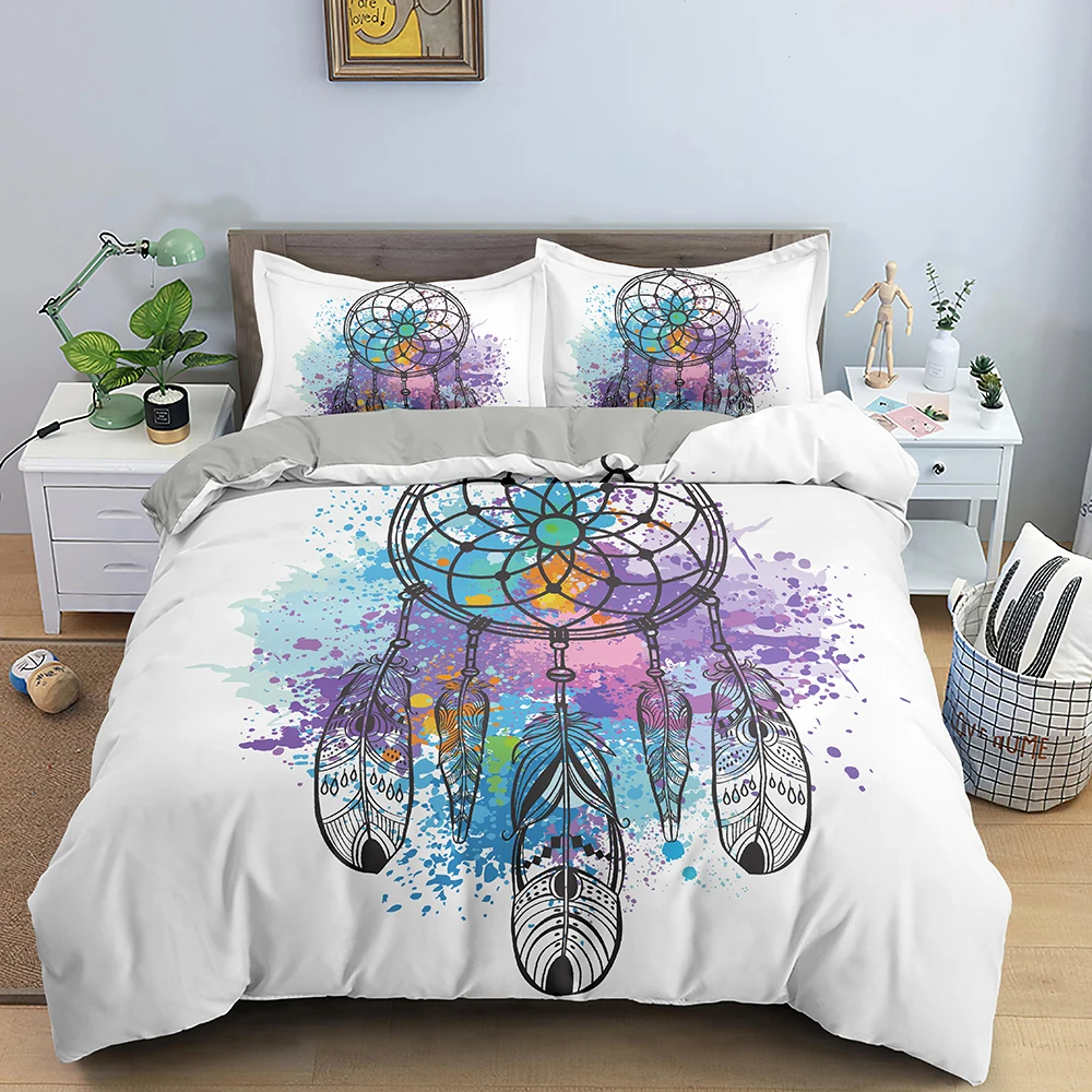 

Set 3D Duvet Cover Set Buddha's-hand Print Bohemian Bedding Comforter Cover King Size Quilt Cover With Pillowcase Bedroom Decor