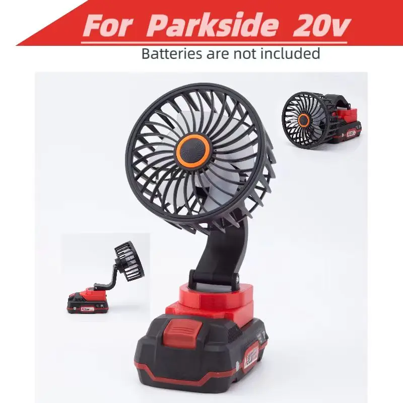 

Outdoor Camping Fan Cordless Portable Fan Cold Suitable for LIdl Parkside X20V Battery（Batteries are not included）