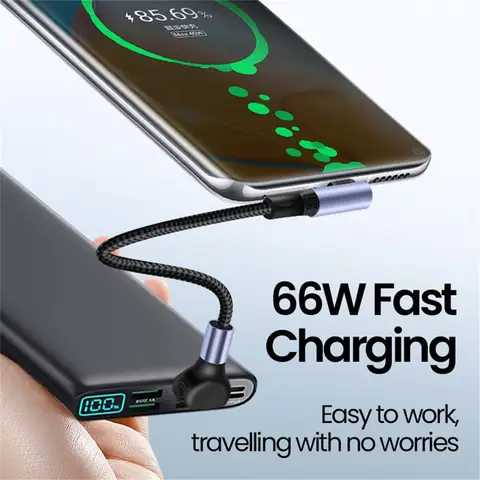 Короткий кабель USB C к типа C, 66 Вт, кабель для быстрой зарядки, USB-кабель для передачи данных типа C для Iphone15 16 Samsung Xiaomi Huawei Power Bank, кабель USB C