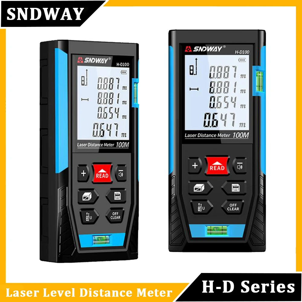 

SNDWAY H D510 D710 D100 Laser Level Distance Meter with Level Rangefinder Digital Tape Mini Laser Measure Range Finder