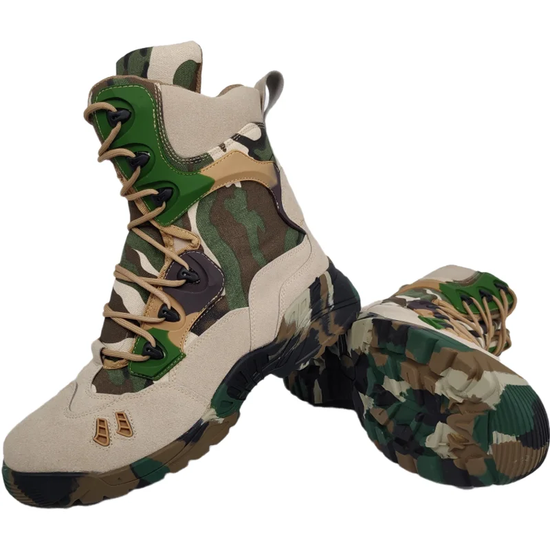 2022 new Outdoor Hiking Boots Men's Combat Hiking Camping Military Fans Combat Training Hi-Top Hiking Shoes Women's Desert Boots