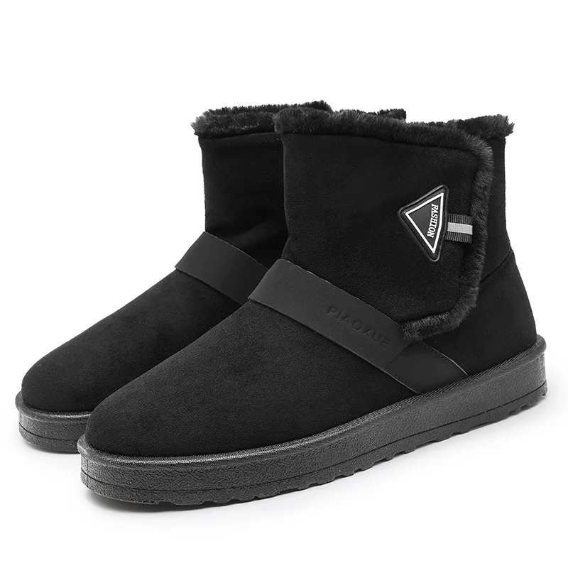 

Новая зимняя женская короткая плюшевая теплая женская повседневная обувь, замшевые меховые ботильоны для мужчин, женская обувь на платформ...