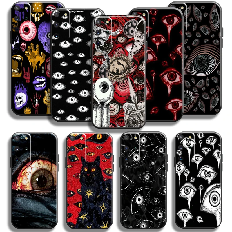 

Terror Evil Eyes Phone Case For Samsung Galaxy S22 S21 S20 Plus Ultra S21 S20 FE 5G Soft Carcasa Cases Full Protection