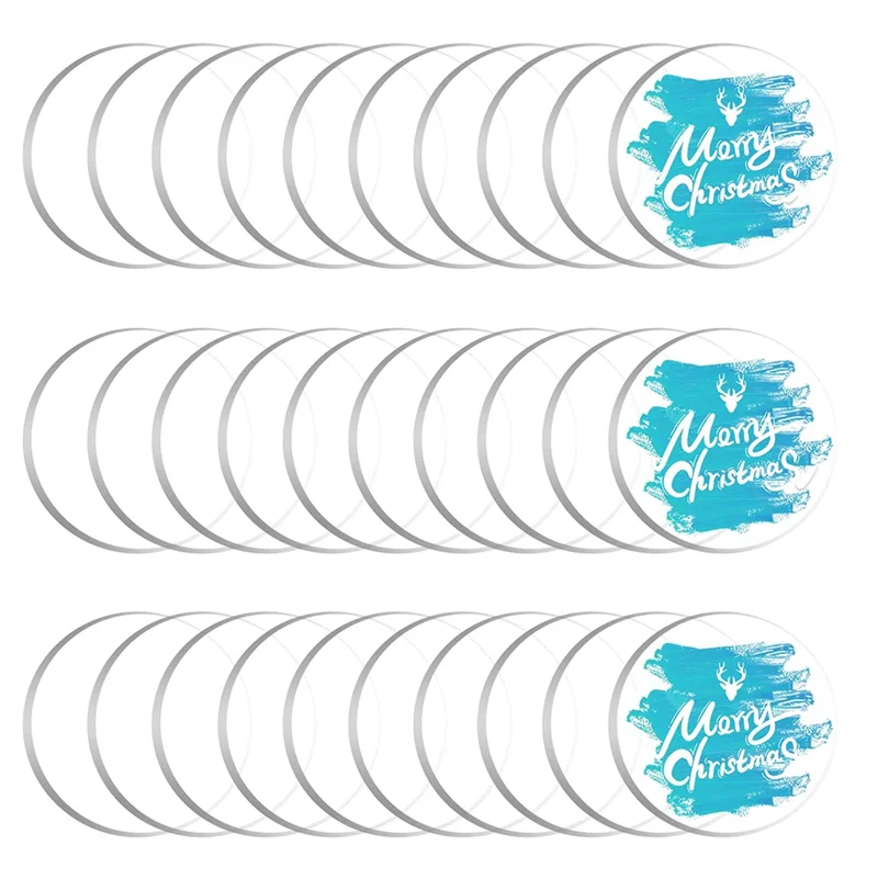 

30Pc 3Inch Round Acrylic Blanks 0.08In 1/12 Inch Thick Acrylic Ornament Blank Circle Acrylic Blank for Milestone Marker
