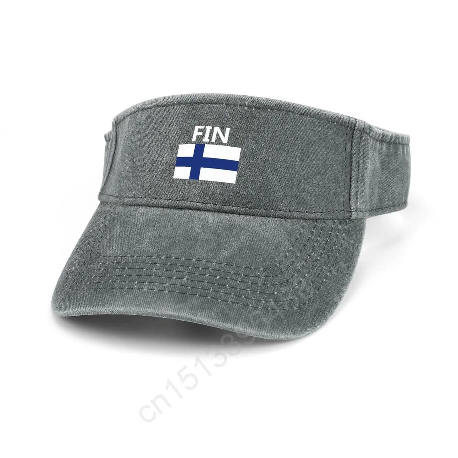 

Finland from Brush Strokes Athletic Sun Visor Hat Leaky Top Cowboy Denim Cap Cute Funny for Men Womem