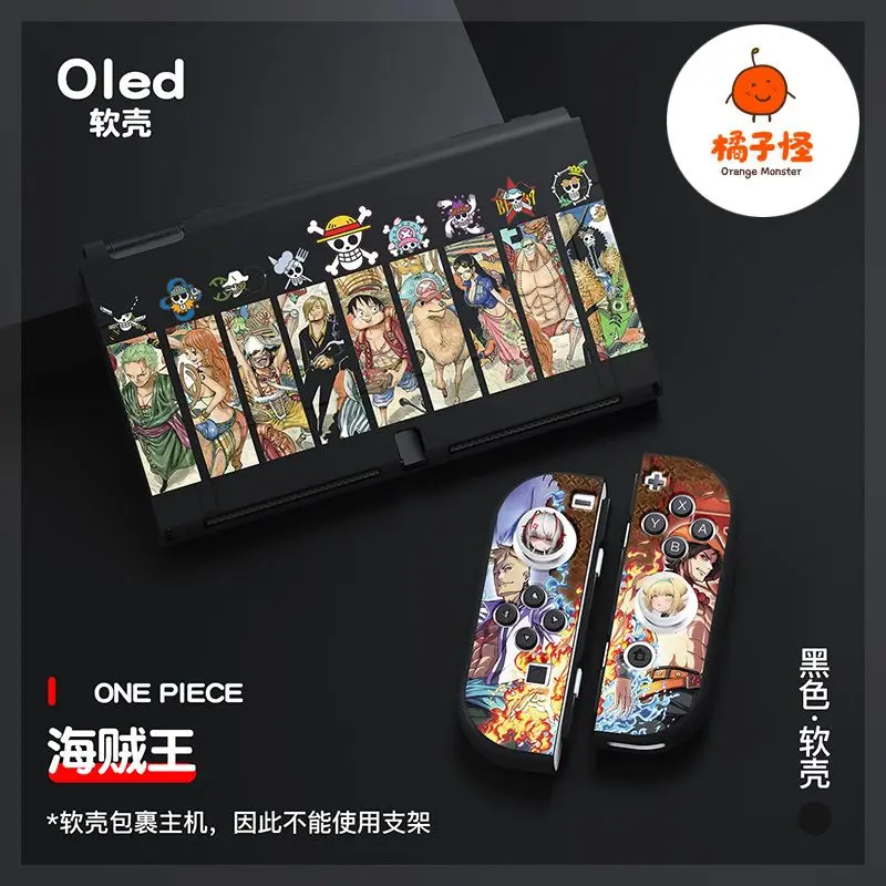 Фото Мягкий защитный чехол Luffy Tpu с защитой от ударов для игровой консоли Nintendo Switch Oled, контроллера, подарок №2