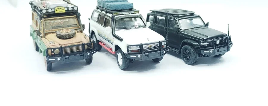 Фото 1 шт. 1/64 Внедорожник Land Rover Wrangler Tank LC76 80 антенна модификация модели автомобиля YY022 №4