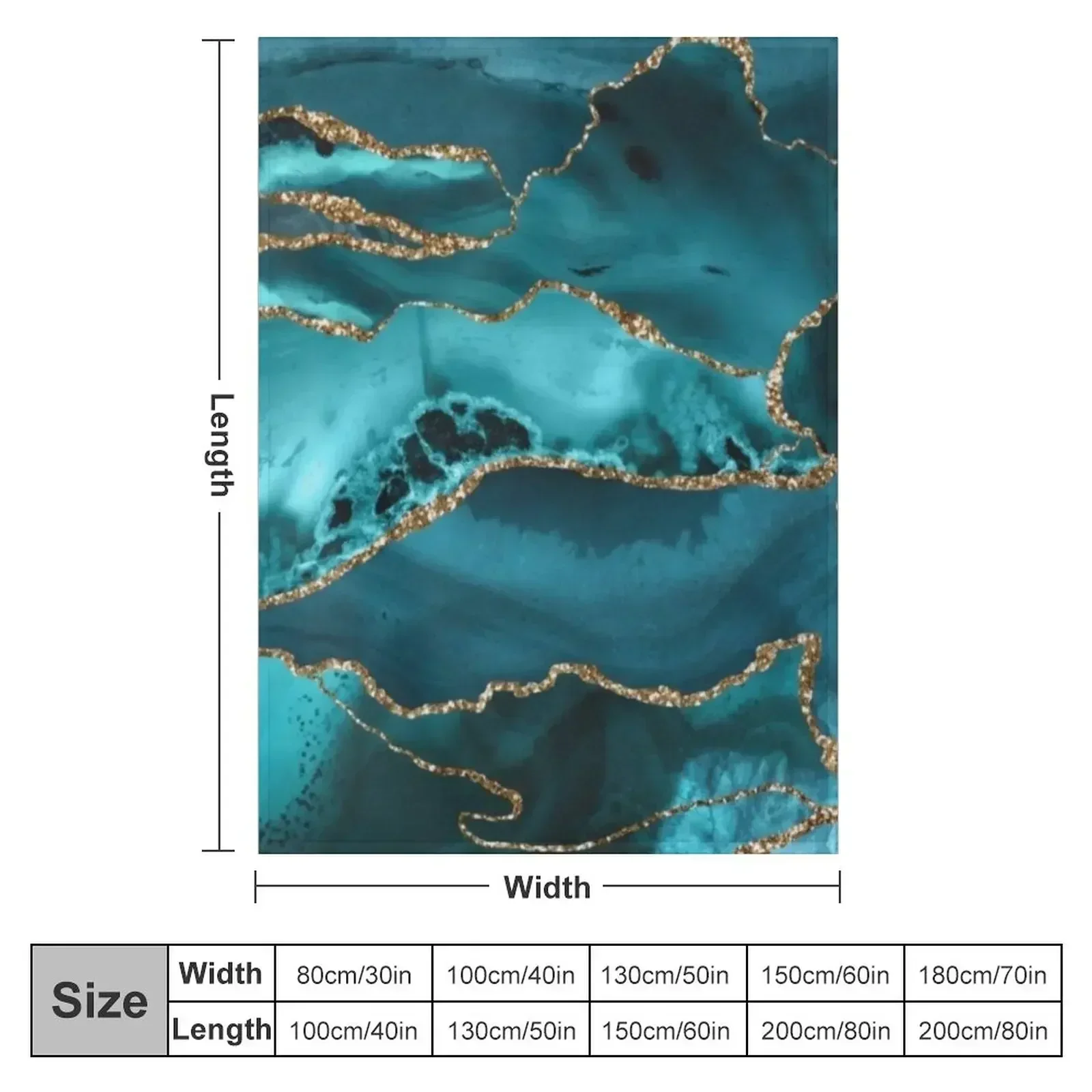 Роскошное бирюзовое синее и золотое мерцающее агатовое одеяло тяжелые покрывала