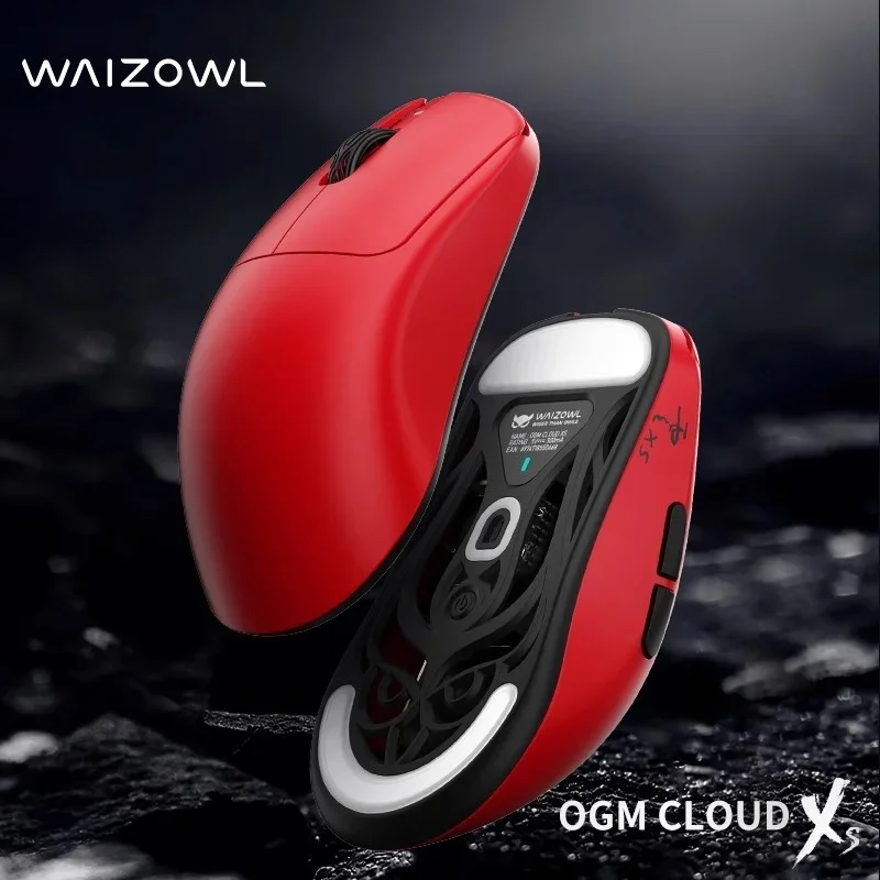 Фото Игровая мышь Waizowl OGM CloudXS, беспроводная 3-режимная мышь для киберспорта PAW3950, легкая мышь по индивидуальному заказу, компьютерные аксессуары, подарки №3