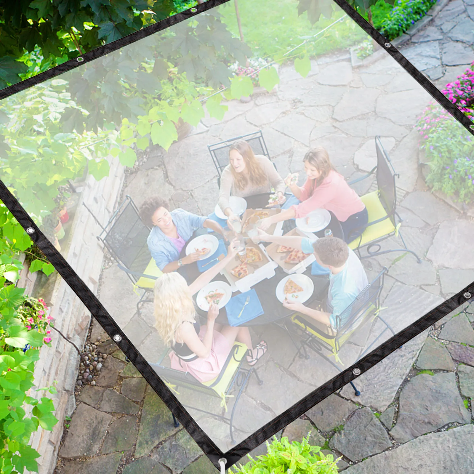 Tent Tarpaulin Clear Dustproof Reinforced Pe Transparent Rainproof Cloth