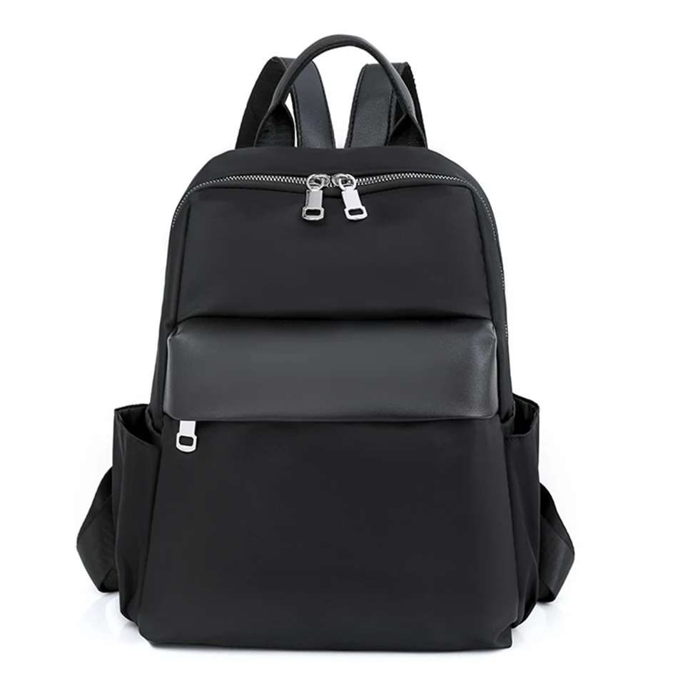 

Designer Solid Color Backpacks Ladies Nylon Leisure Bagpack School Backpack for College Students Large Capacity Simple Backpack