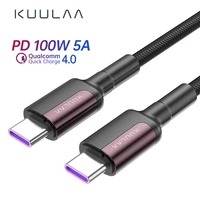 kuulaa 100w 5a usb c charge cable type c fast charge extension original cable stable faster charging speed for samsunglghuawei