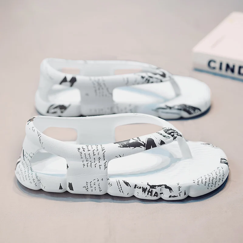 

Сандалии мужские для отдыха, мягкая подошва, повседневные пляжные тапочки, брендовые Модные мужские прогулочные сандалии, серый белый цвет,...