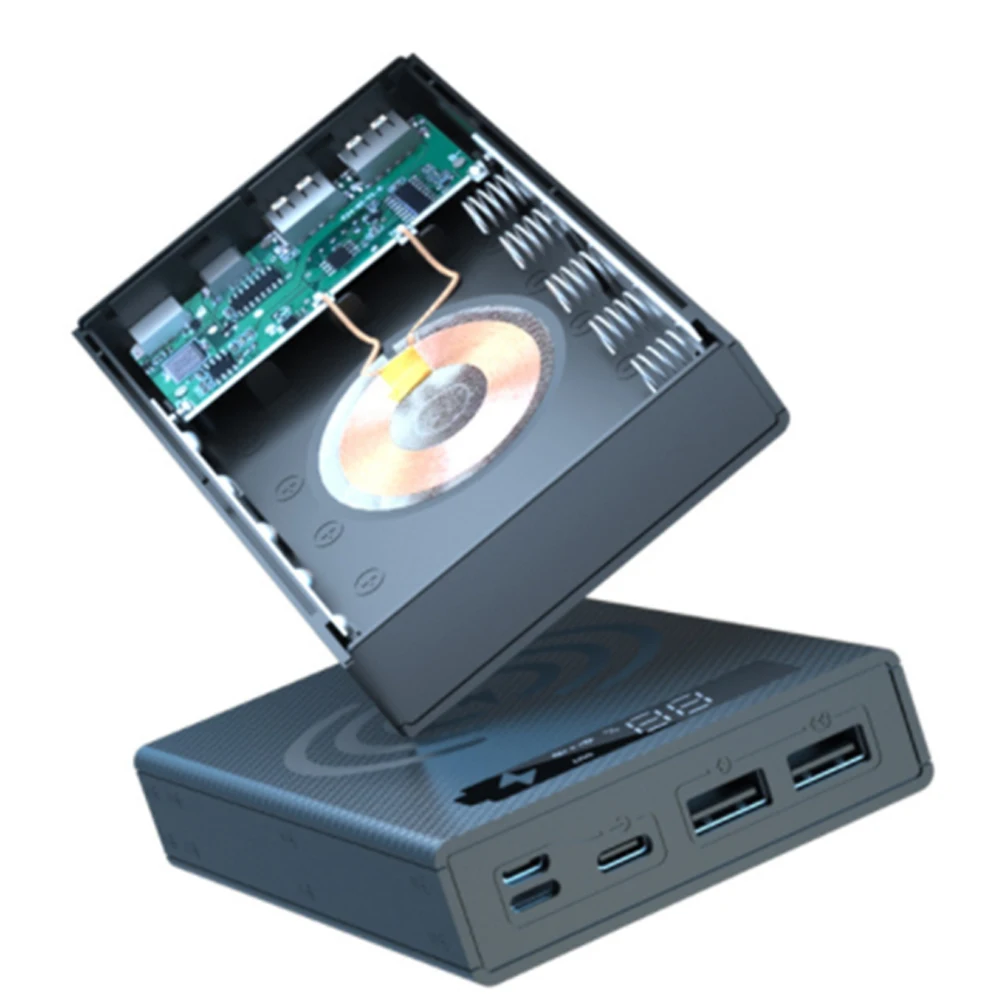 

5 x 18650 Mobile Power Box Detachable 18650 Battery Holder Charging Box Charging QC 3.0 PD DIY Shell-5