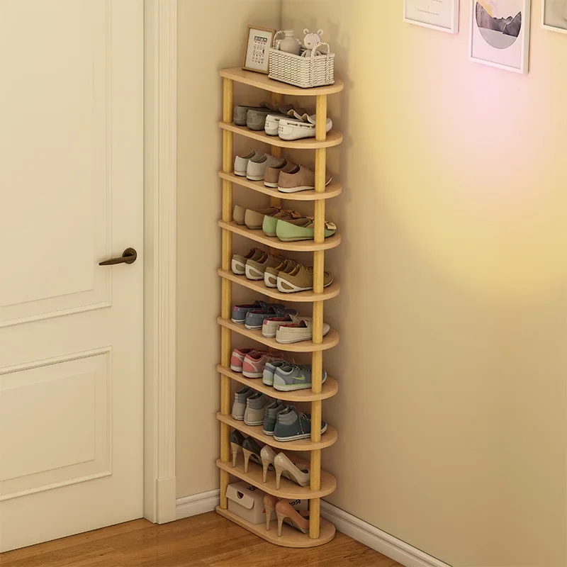 

Shoe Rack Simple Door Household Multi-Layer Storage Rack Space-Saving Small Shoe Rack Indoor Beautiful Corner Shoe Cabinet