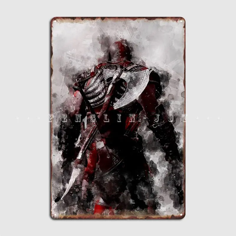 

God Of War Metal Plaque Poster Club Create Party Mural Painting Tin Sign Posters