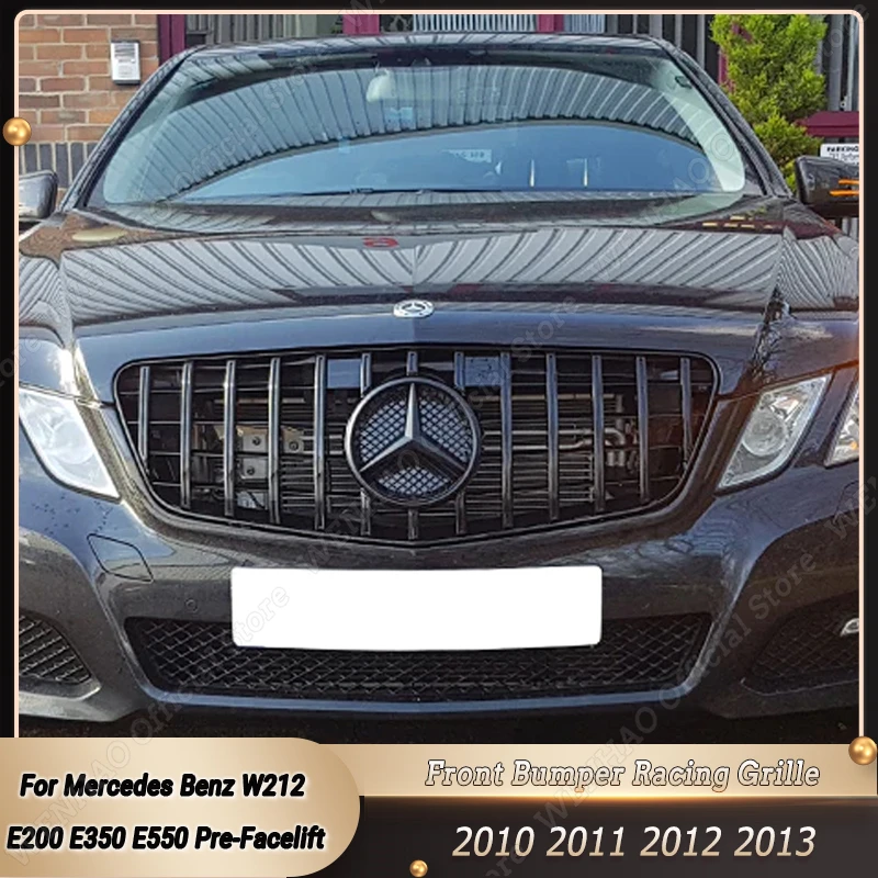 

GTR стиль передний бампер Гриль для Mercedes-Benz E-Class W212 E200 E250 E300 E350 E400 E550 2010-2013