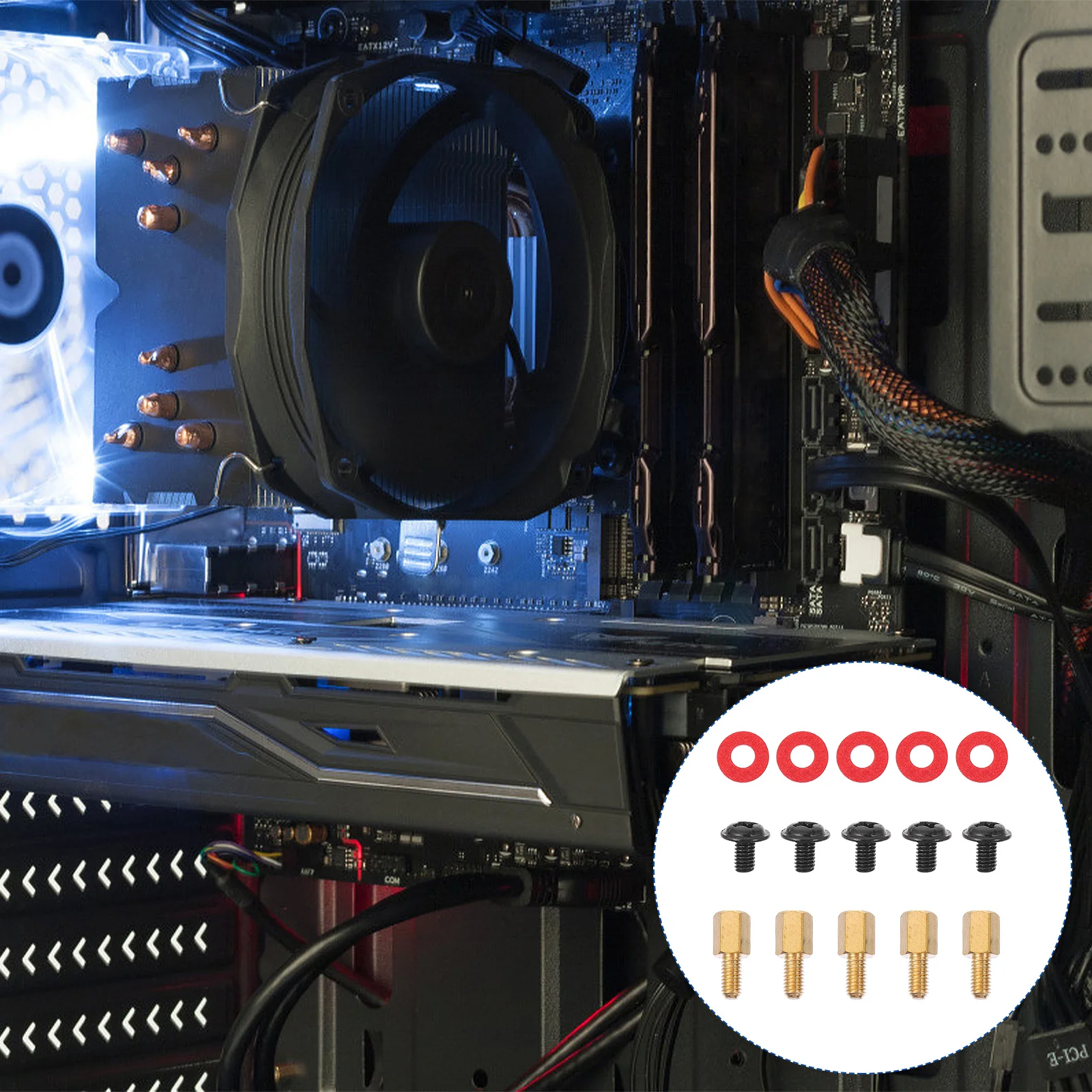 

Desk Monitor Stand Motherboard Screws Copper Pillar Computer Case CPU Supply