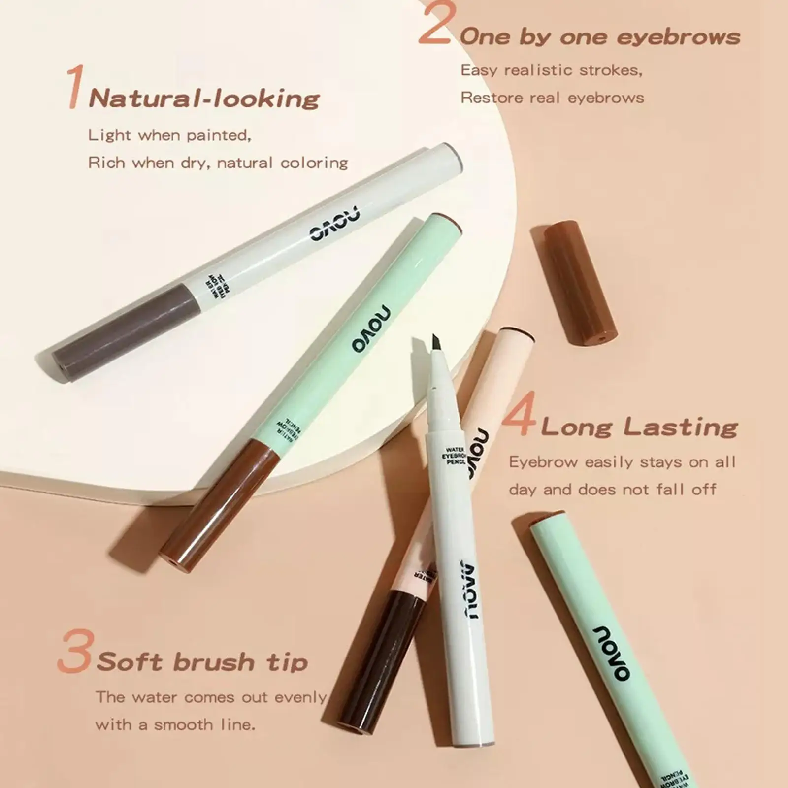 

1pcs Liquid Eyebrow Pencil Waterproof Sweatproof No Strokes Smudge Smooth Distinct Lasting Long Eye Cosmetics Makeup H7L3