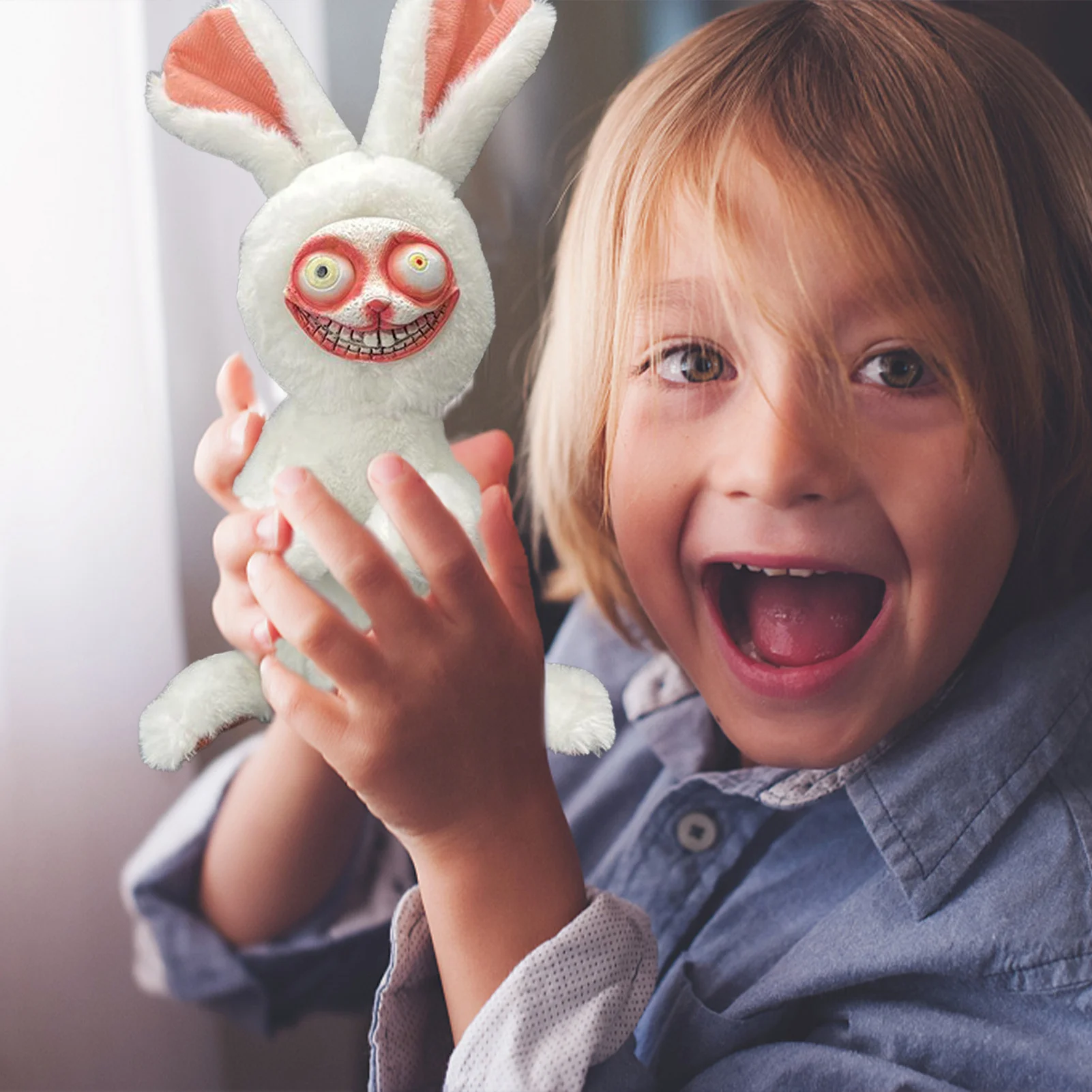 

Плюшевая игрушка-кролик 15 см, креативный ужасный кролик, кукла-орнамент, инновационные животные, кролики, декоративные подарки для мальчико...