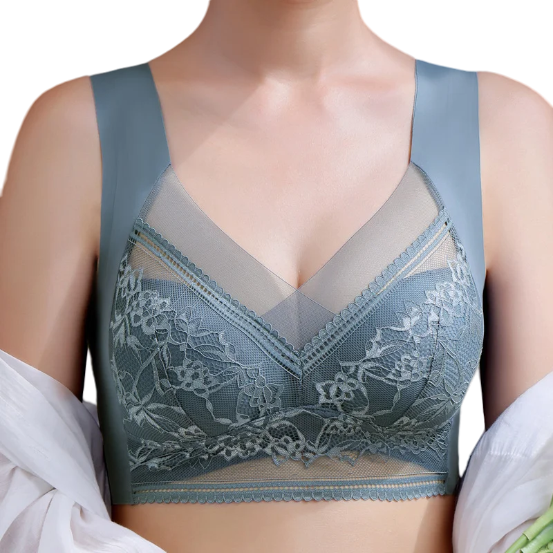 

Lace Top Seamless Women's Bras Push Up Bra Comfortable Underwear Female Sexy Bralette Fixed Cups Bras No Steel Rings Lingerie