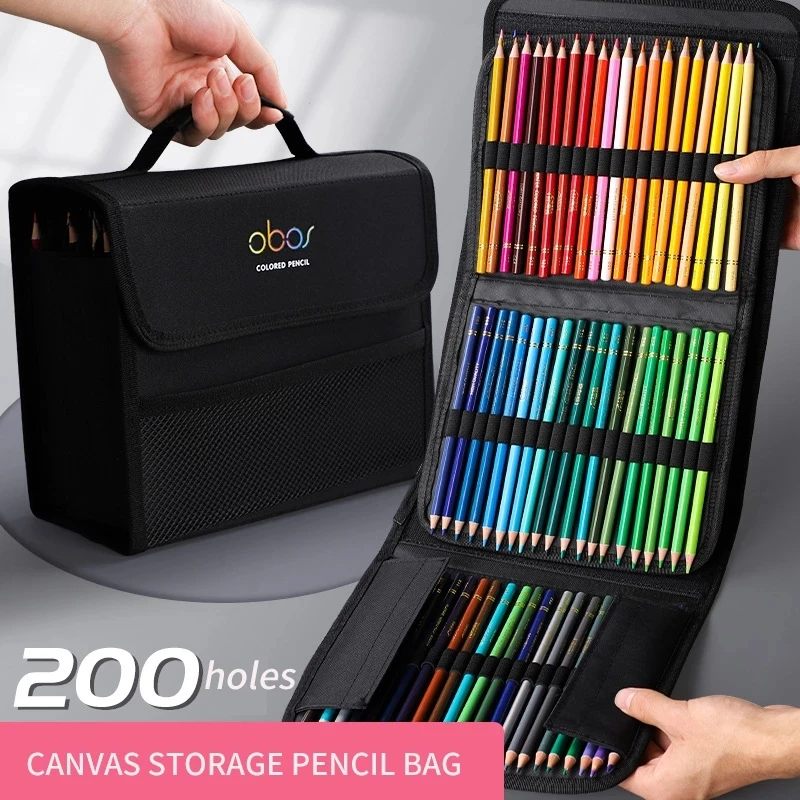 

Holder Lead School Student Bag Storage 120/150/200 Capacity Supplies Stationery Colored Holes Box Case Pencil Pencils Large
