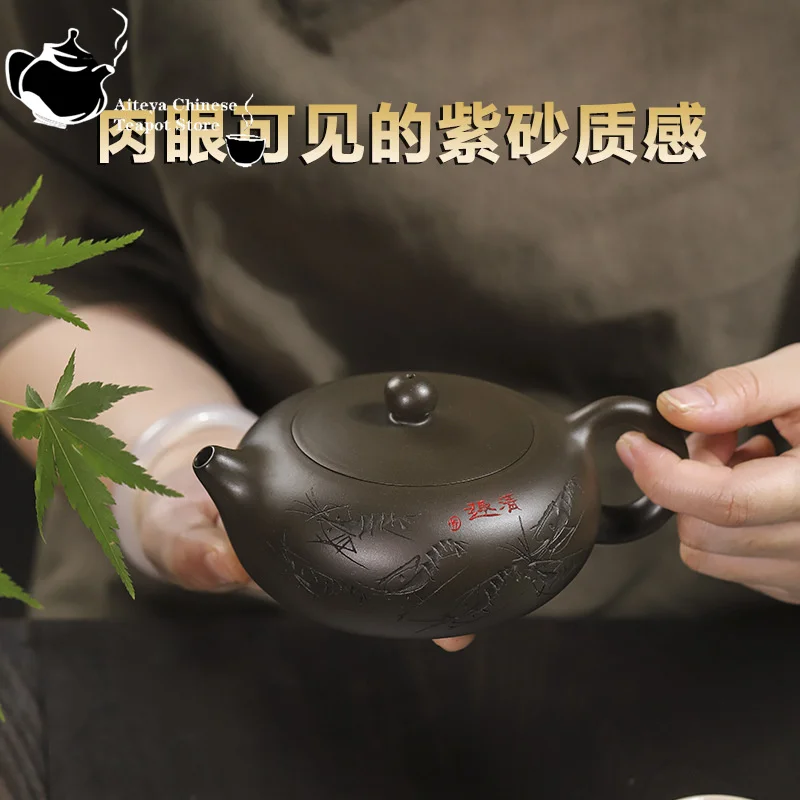 Чайник из фиолетовой глины ручной работы Yixing