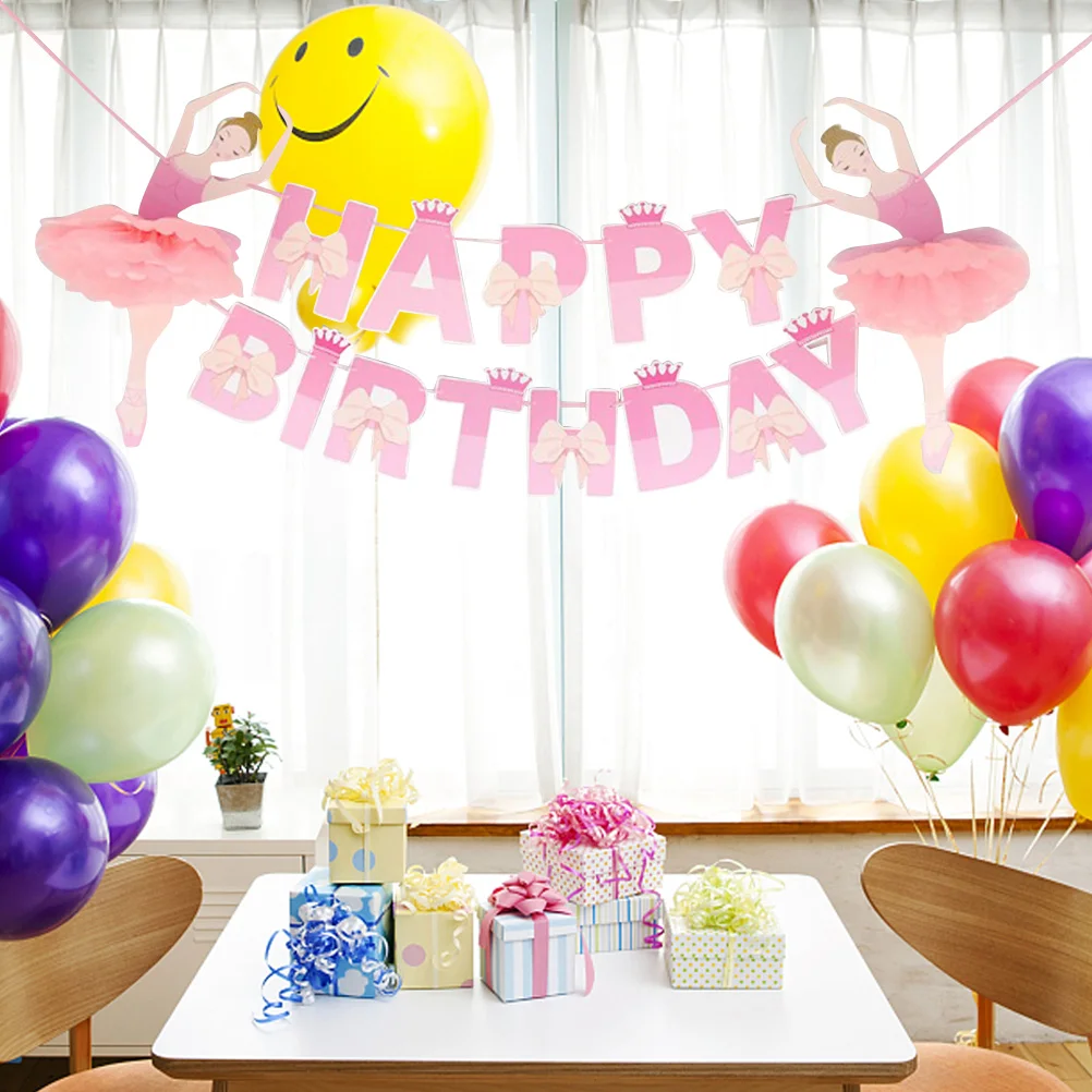 

Banner Party Bunting Decoration Garland Ballet Wedding Favors Supplies Decorations Shower Bridal Dancer Flag Dance Happy Room