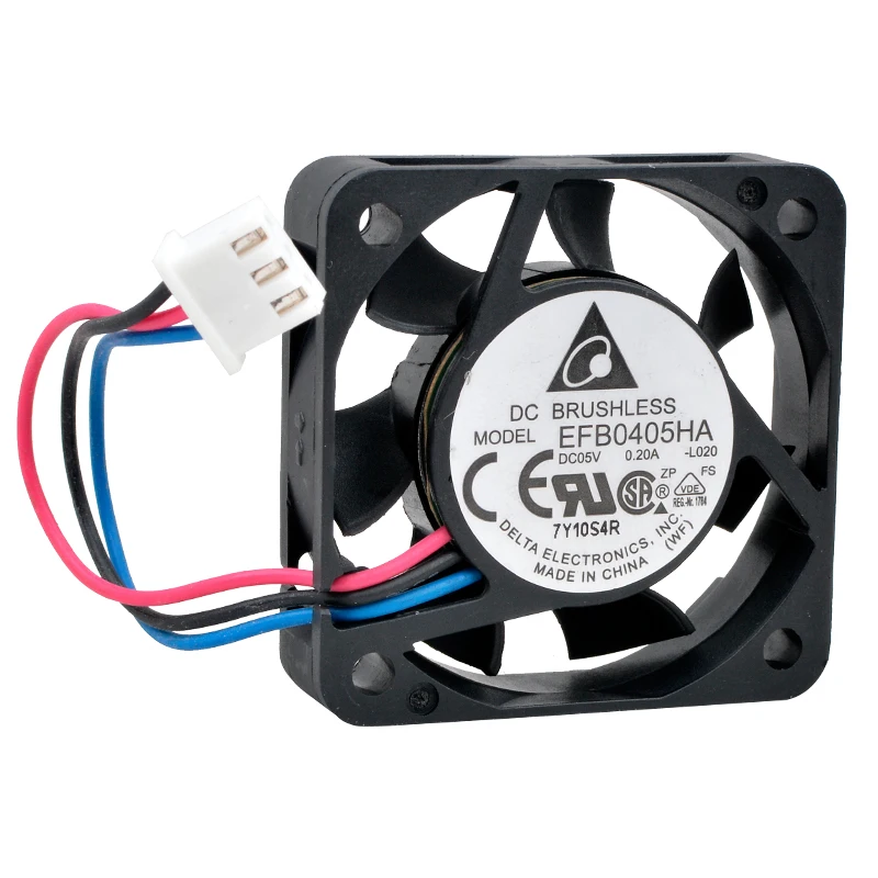 EFB0405HA 4 см 40 мм вентилятор 40x40x10 мм DC5V 0.20A 3 линии 3pin охлаждающий вентилятор для ПК монитора хоста маршрутизатора